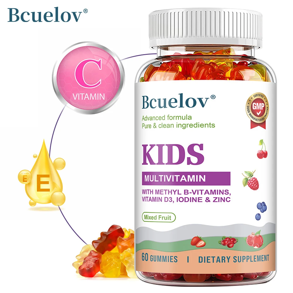 

Multivitamin for Kids - Complete Daily Children's Multi Vitamin Gummies, Energy, Memory Focus & Immune Health Support