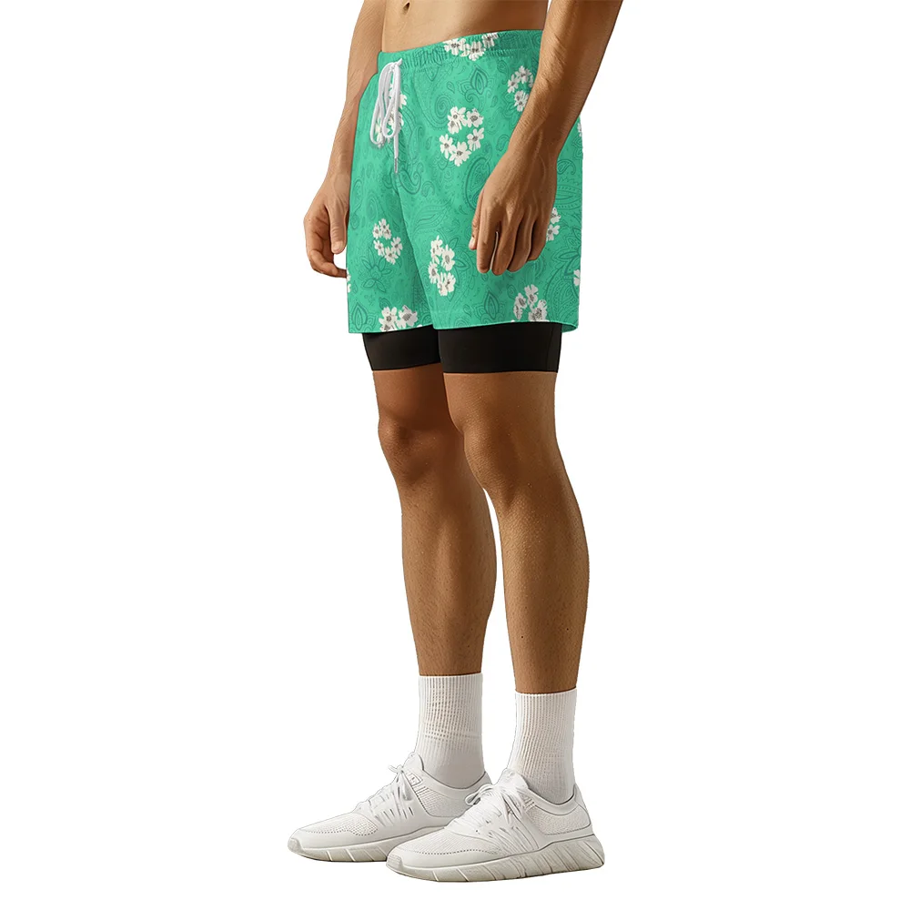 2024 New original design simple little flower Summer trend style 3D advanced printed casual basketball style shorts