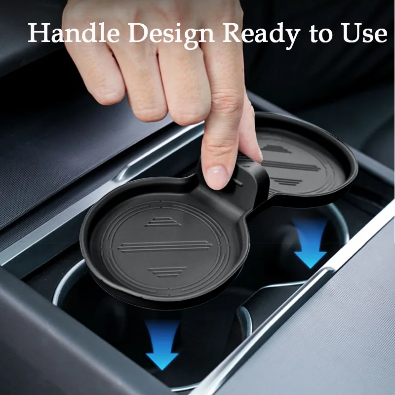 For Tesla Model Y (2025-2026) and Model 3 (2024-2026) Centre console slot sliding stopper cup holder attachment fixture view 3