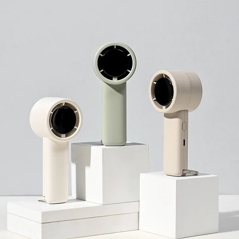 

High Speed Handheld Fan Mini Portable Long Battery Life Digital Display Desktop Fan Handheld Mountain Buckle Fan Household Items