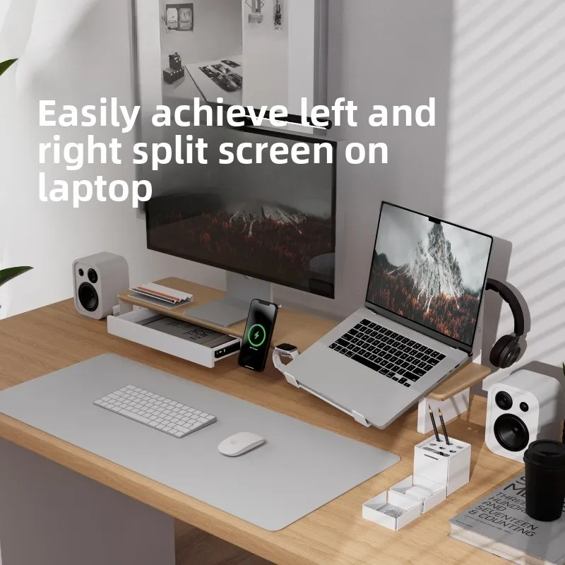 Modern Solid Wood Monitor Stand Riser Modular Computer Desk Organizer Ergonomic Computer Tables Z3 Pro Home Office System