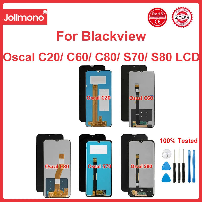 

ЖК-дисплей для Blackview OSCAL S60 Pro S80, ЖК-дисплей для Blackview Oscal C20 S70 Pro C60 C70 C80, сенсорный экран для ремонта