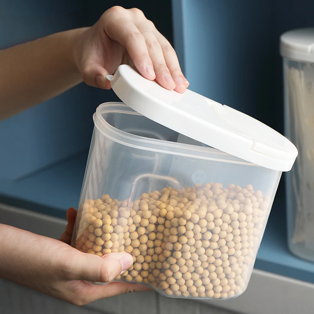 

Premium Plastic Grain Container Large Capacity Sealed Food Storage Box With Scale For Dry Food Cereal Beans Nuts Rice Household