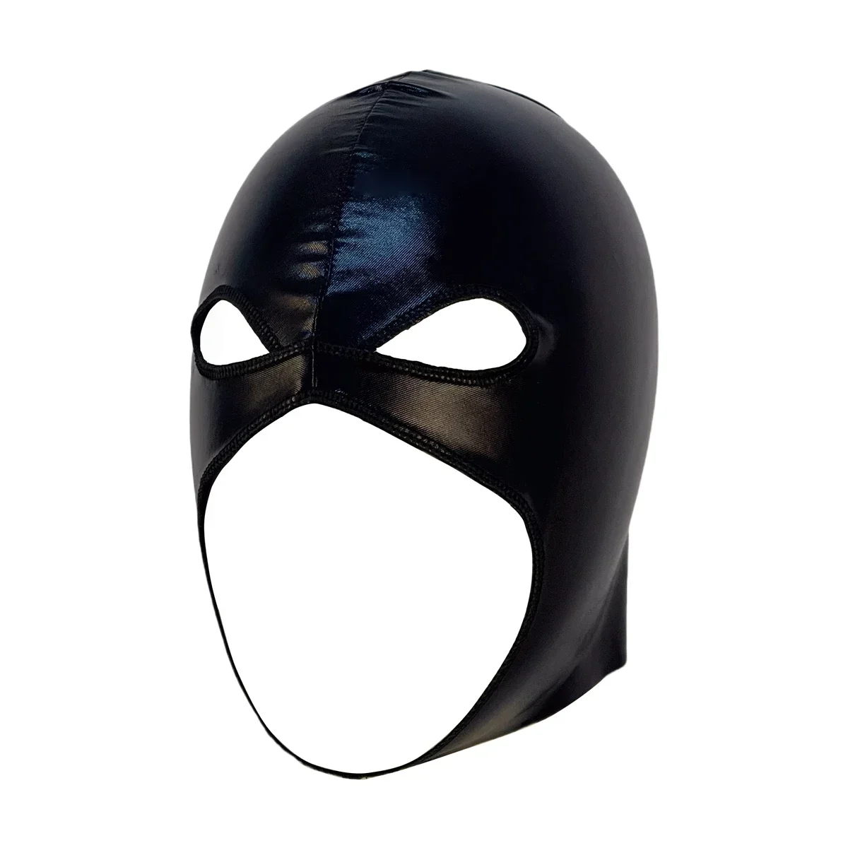 Homens halloween cosplay cs jogo trajes de festa acessórios olhos abertos boca cabeça cheia capa máscaras faciais unisex chapelaria de couro falso