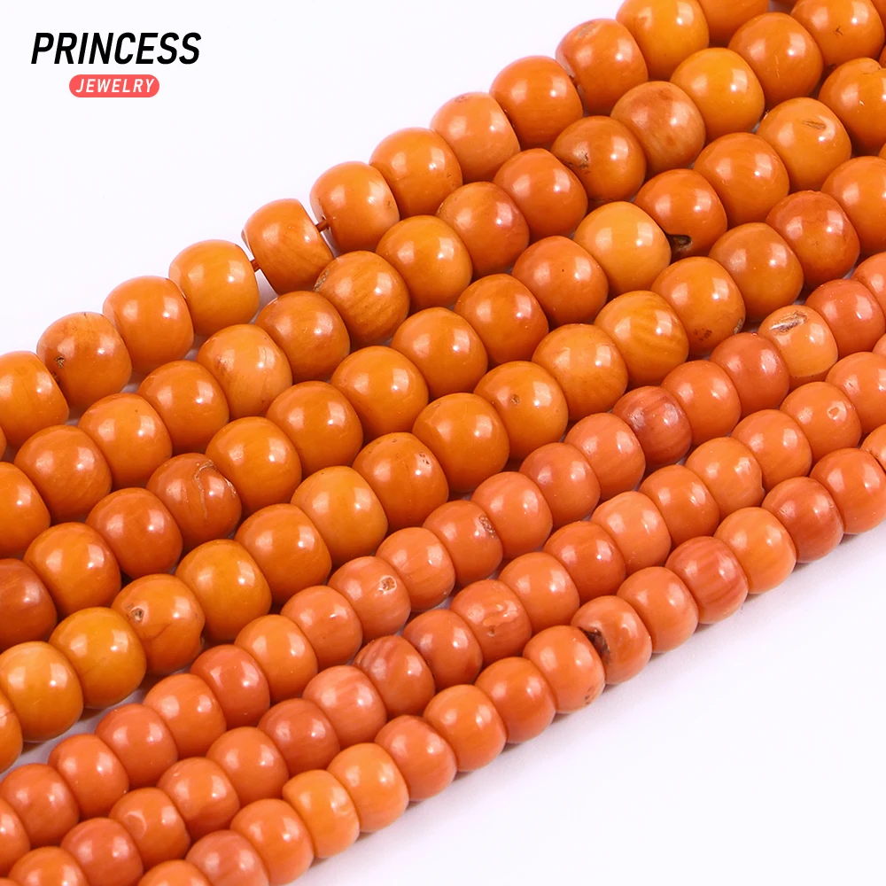 Hot Sell Red Coral 4*6mm 5*7mm Rondelle Beads Healing Crystal Beads for Jewelry Making DIY Bracelet Necklace Wholesale