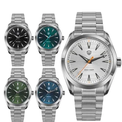 Watchdives WD0006 Quartz Watch Vintage VH31 Sweep Second Movement Watches Domed Sapphire Crystal Luminous 10Bar Waterproof 38mm