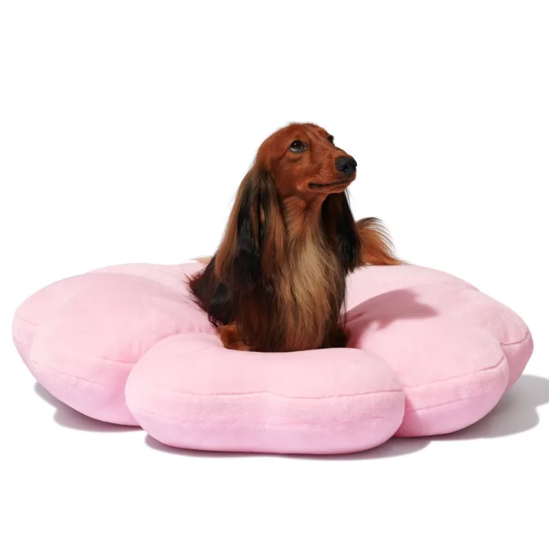 

Кровать для собак Cherry Blossom Deluxe Puppy Cat Bed, машинная стирка, мягкая плюшевая кровать для домашних животных, 30 дюймов