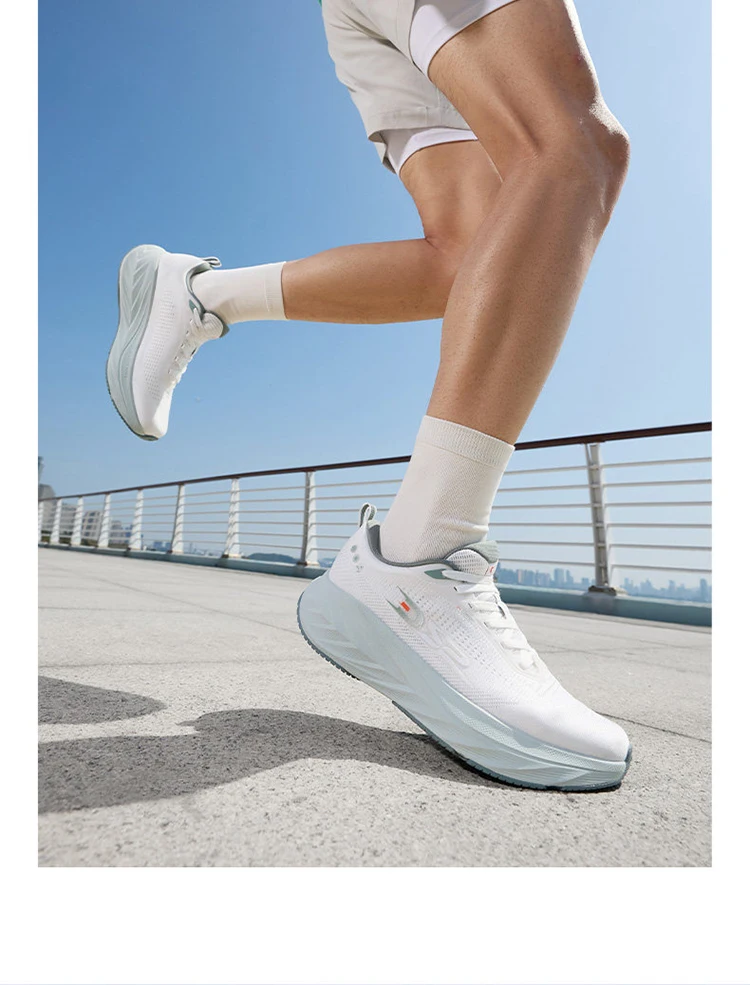 QIAODAN DS2 2nd Gen Men's Wide Toe Box Running Shoes Breathable Mesh Lightweight Shock Absorbing Sports Sneakers QXB023263220R