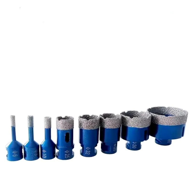 Full Set M14 Dry Vacuum Brazed Diamond Core Drill Bit Ceramic Granite Marble Stone Tile Masonry Hole Saw tool for Angle Grinder