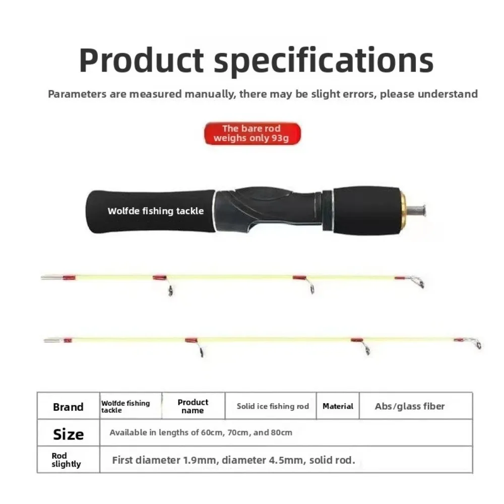 Retractable Ice Fishing Rods Carbon Material 60cm Length Ice Fishing Pen Pole 80cm Length 70cm Length Ice Fishing Rod Set