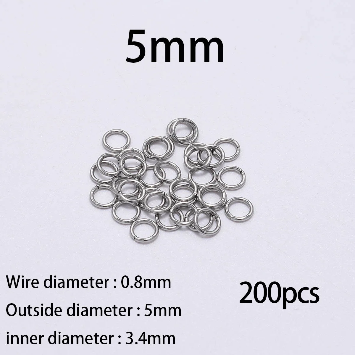30-200 Stuks 3-25mm Rvs Split Ring Open Enkele Loops Ringetjes Connectors voor DIY Sieraden maken Bevindingen Accessoires - afbeelding 1