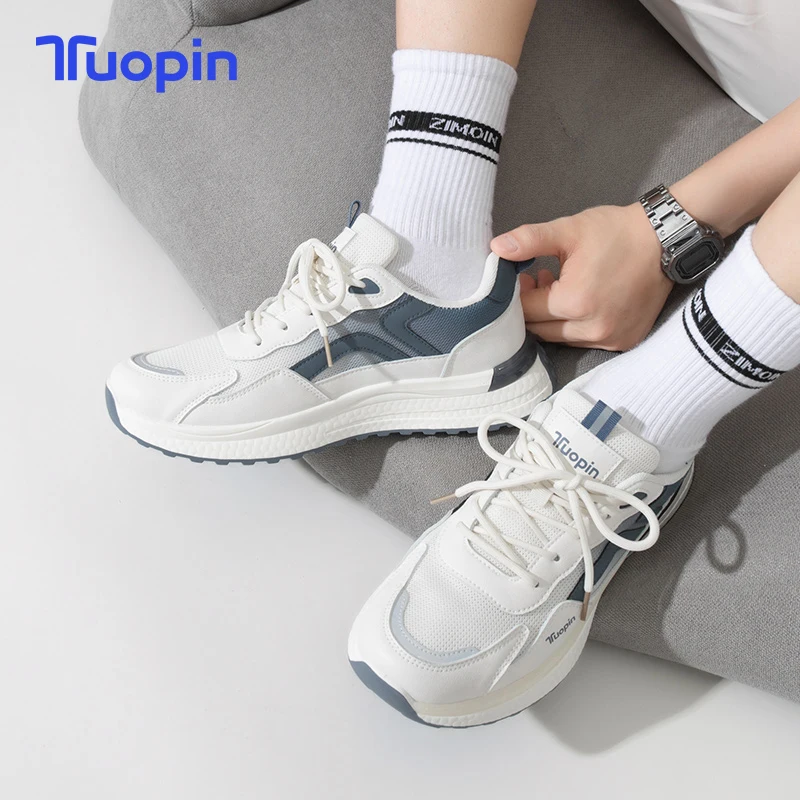 

Дышащая мужская обувь TuoPin, новая нишевая спортивная обувь с градиентом, Мужская модная универсальная повседневная обувь с низким верхом