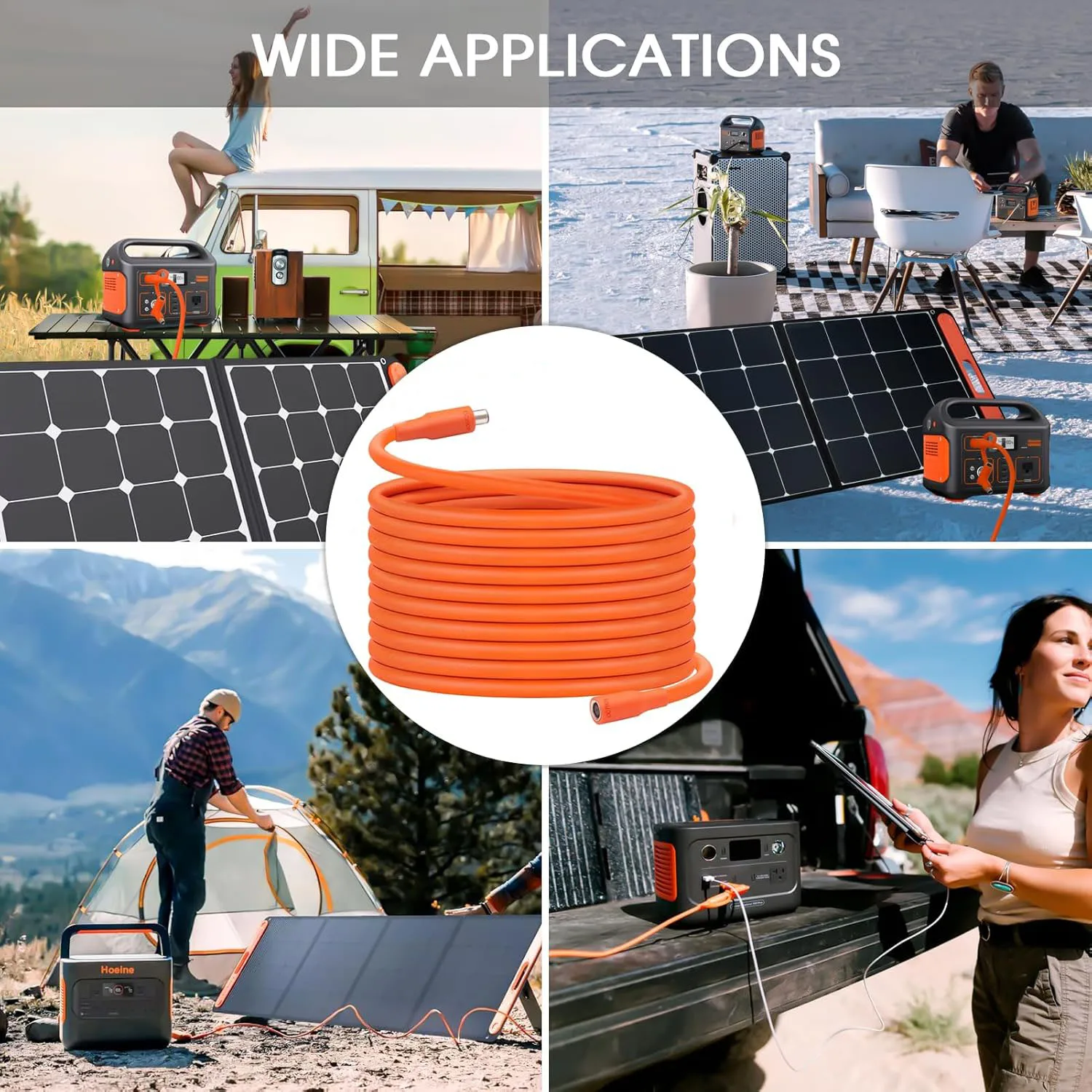 Bild 7: JMUYTOP Solarpanel-Verlängerungskabel DC 8020 14AWG für Jackery/BLUETTI Power Stations DC8020 Female Explorer Pro Plus Serie