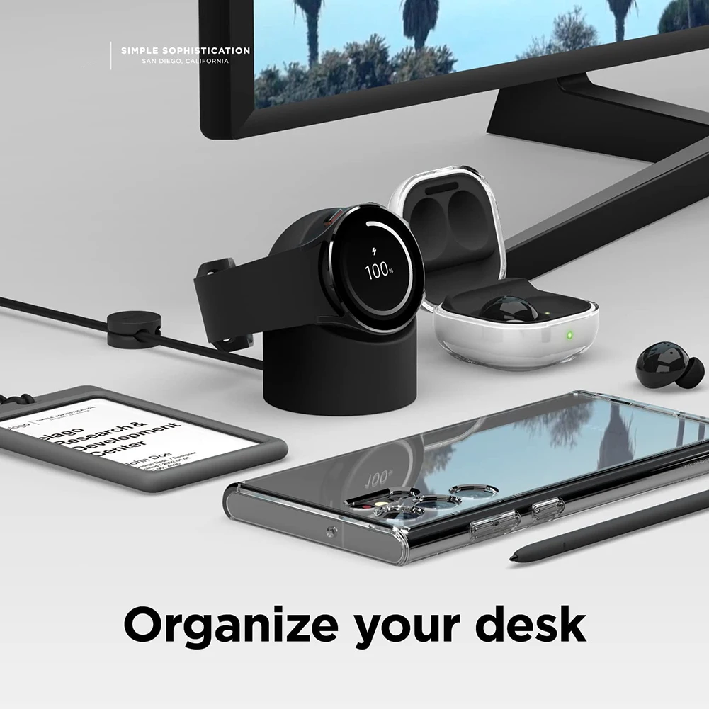 Silicone Charger Cradle Dock Wireless Charger Stand Dock Bracket for Samsung Galaxy Watch 5 5 pro 4 4 Classic 3 Charging Base