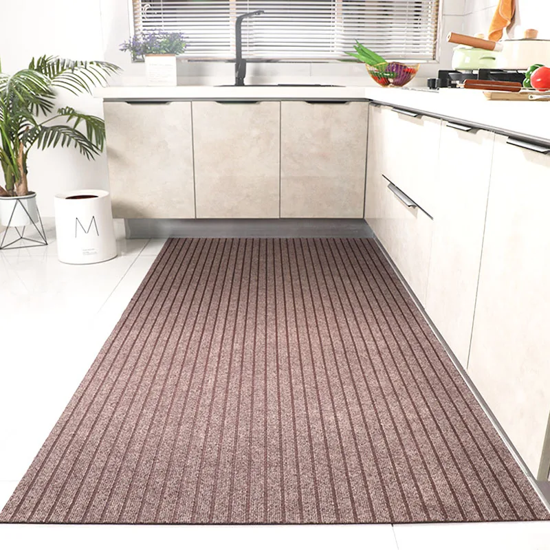 Large Thin Door Mats Indoor Anti Slip Oilproof Kitchen Area Rugs Striped Hallway Floor Mats Mall Outdoor Mat Entrance Doormat