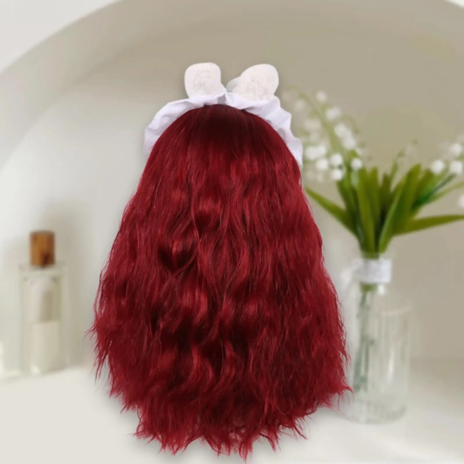 

20cm BJD Doll Wig Sturdy for Doll Decor Heat Resistance Fiber Handmade DIY