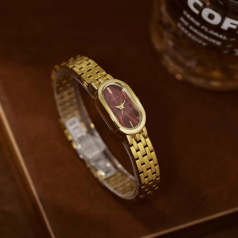 المرأة تيفاني الأزرق الهاتفي ووتش الفاخرة الفولاذ المقاوم للصدأ سوار كوارتز ساعة اليد أزياء بسيطة أنيقة السيدات على مدار الساعة هدية جديدة