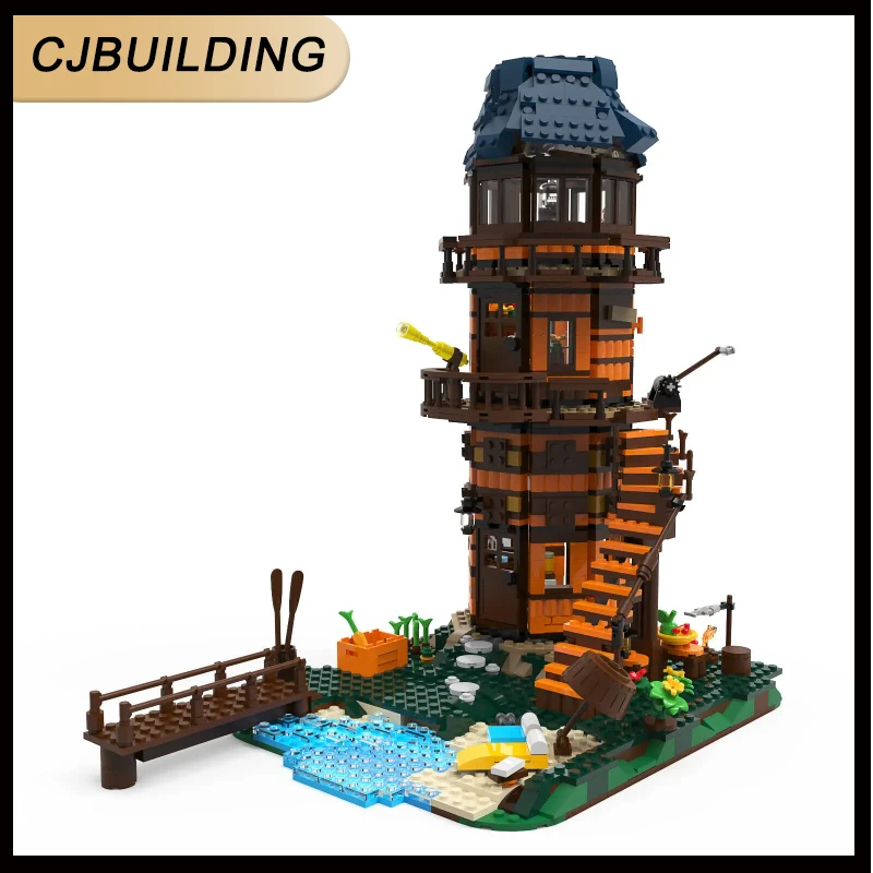 

1630pcs MOC UCS Modular Lighthouse Model with New Furnishing, New Roof Building Block Alternate build of the 21318 MOC-68088