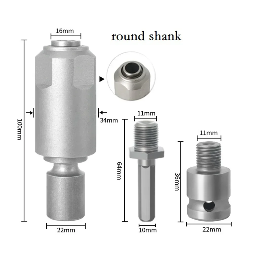 Adapter For Converting Impact-Wrench To Electric Hammer Converts To SDS-Plus/Square Interface For Use With Drill/Impact-Wrench