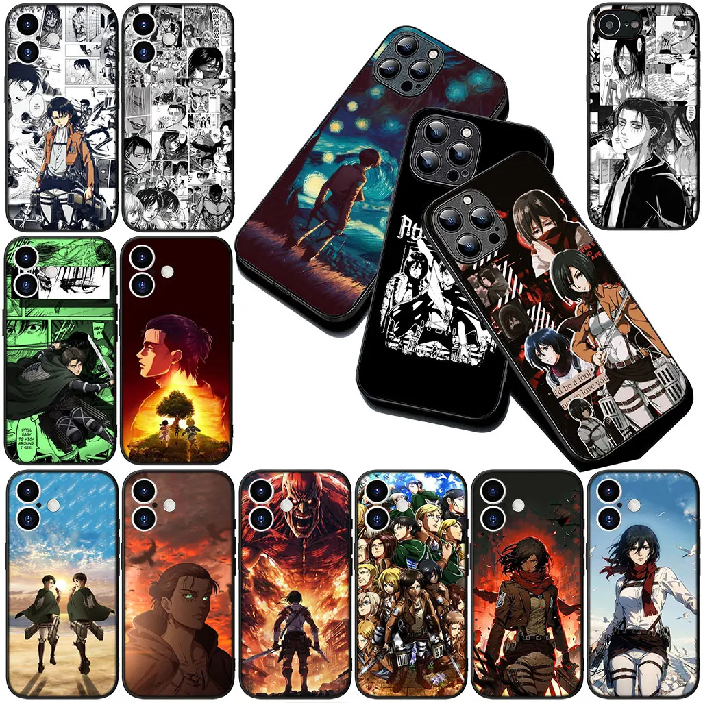 for Motorola Moto E14 E15 G04 G05 G14 G55 G75 G85 G24 A54 G15 Power E22 Phone Case Levi Cartoon Attack on Titan Eren Jaeger