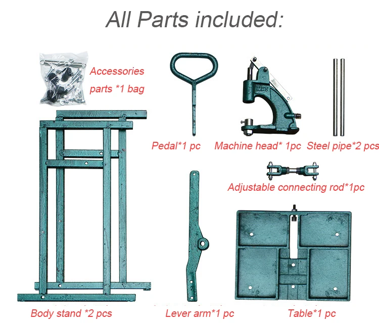 Manual single head foot button making machine