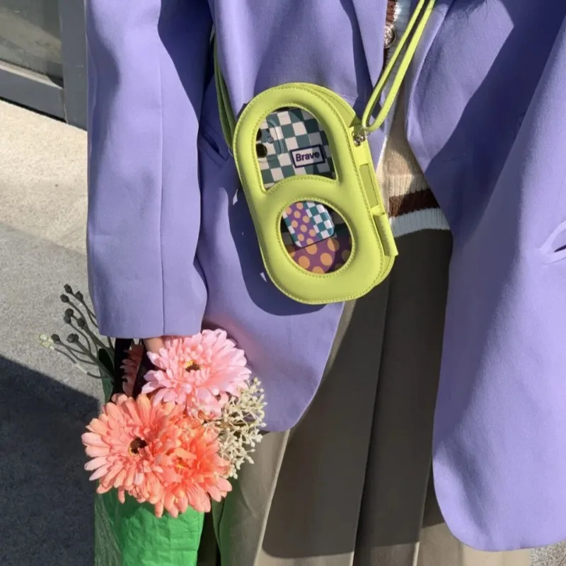 

Мини-прозрачная сумка для мобильного телефона Персонализированная сумка для мобильного телефона на одно плечо с косым пролетом Многоцветная на выбор