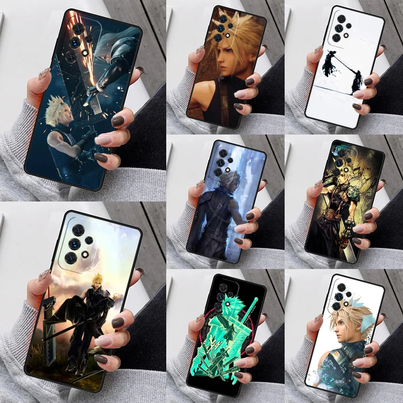 FINAL FANTASY Cloud Strife Phone Case For Samsung Galaxy S23 S21 S20 FE S24 S22 Ultra Note20 S10 S9 S8 Plus A40 A52 A12 A13 A53