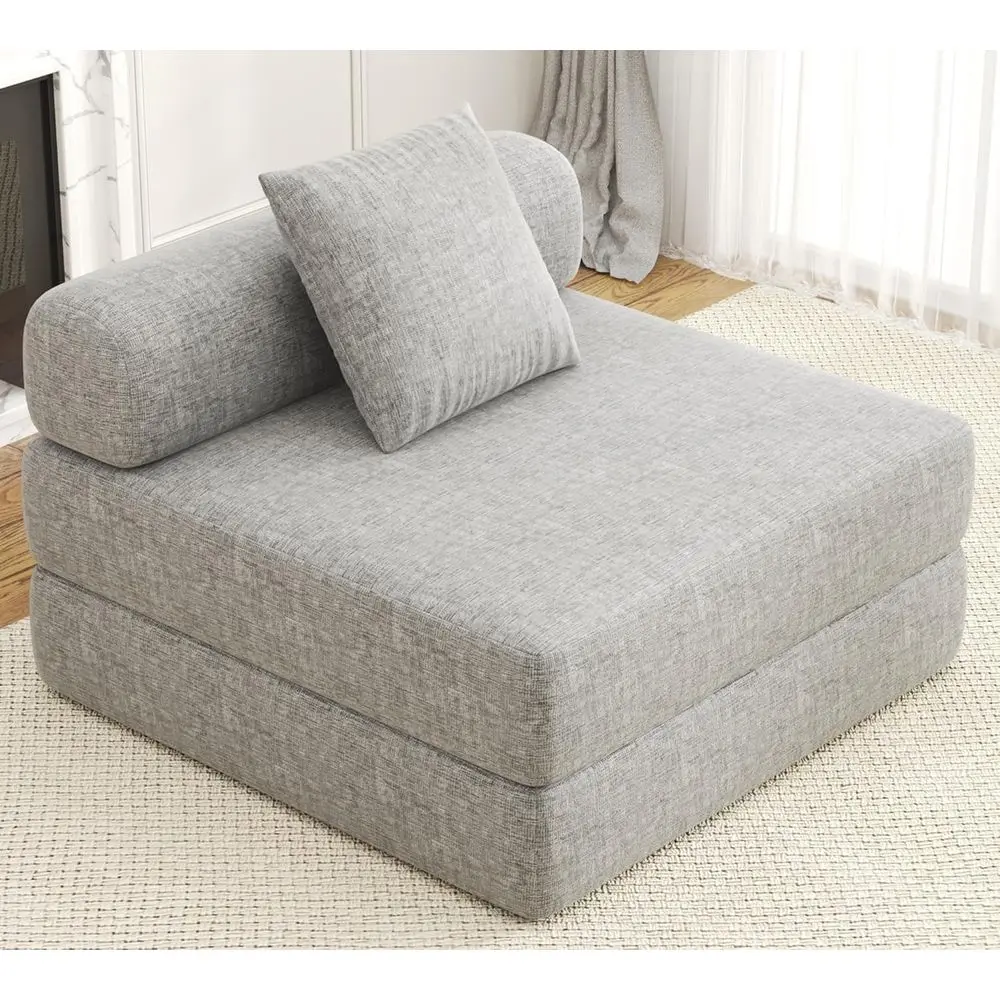 

Кресло-трансформер с эффектом памяти и поддержкой для спины, серое шенилловое, для гостиной