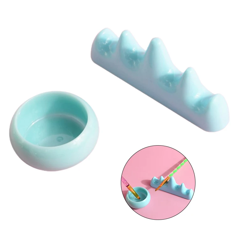 Nail Art Brush Cleaner Plastic Holder UV Acrylic Gel Pen Pot Cleanser Cup Washing Cup Nail Brush Holder Professional Nail Tools