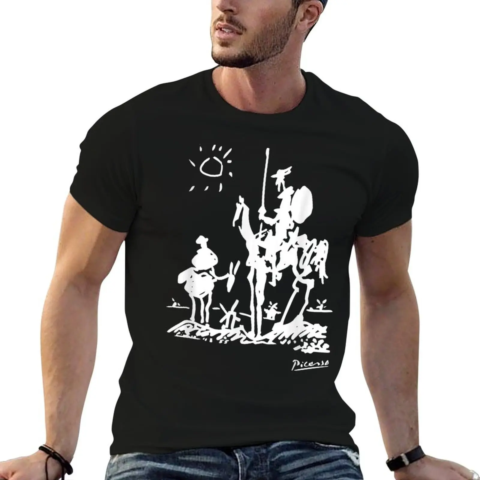

Don Quixote Artwork T-Shirt man t shirt cotton t shirts for man pack cotton man t shirt heavy cotton T-shirt