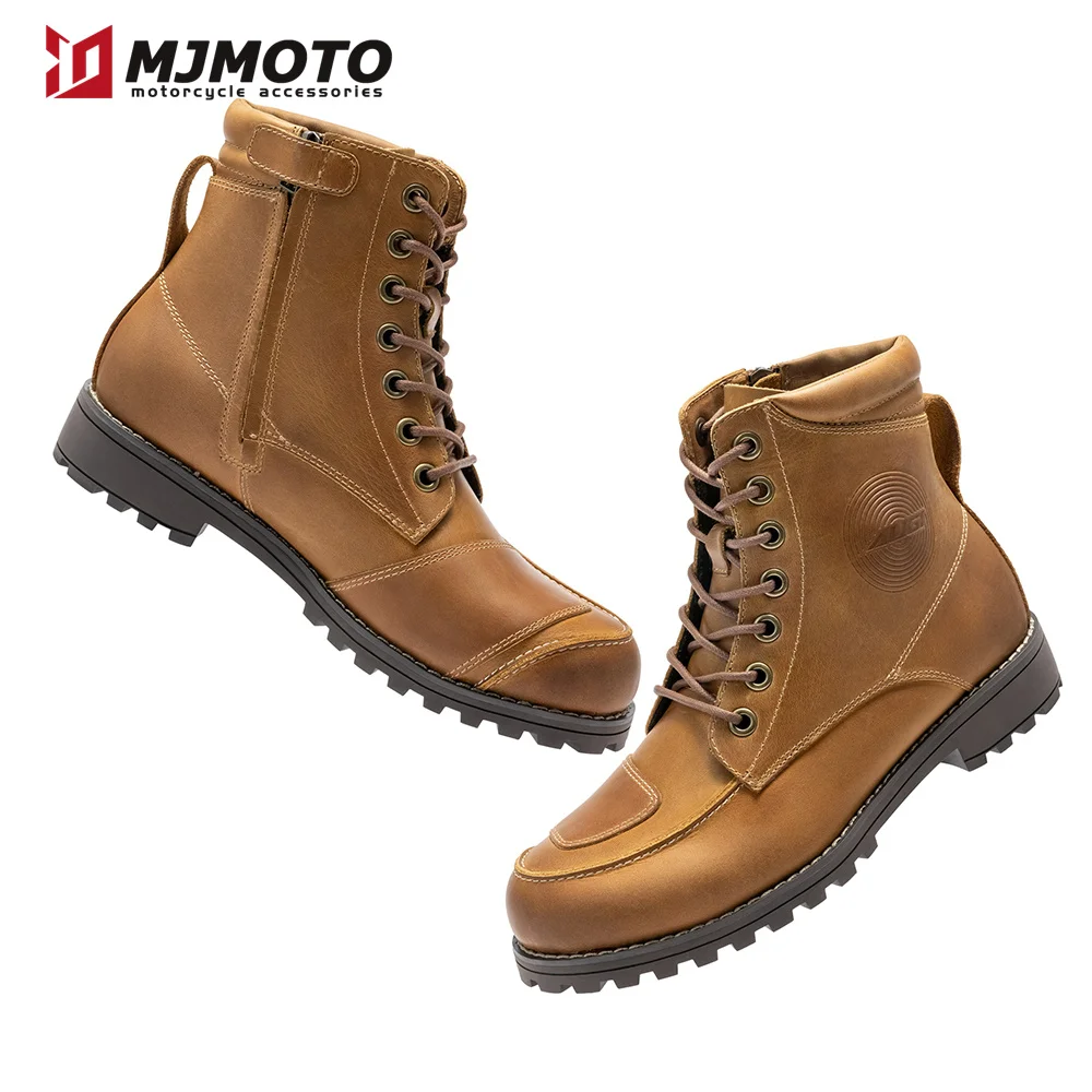 Motorcycle Riding Shoes City Commuter Boots Wrestling Retro Motorcycle Boots Riding Gear Casual Board Shoes