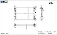 Store code: 0135012AL + engine radiator LINEA 1.4mpi (542 × 28) / (1 SIRA AL + PL system)/(1 SIRA AL + PL system)