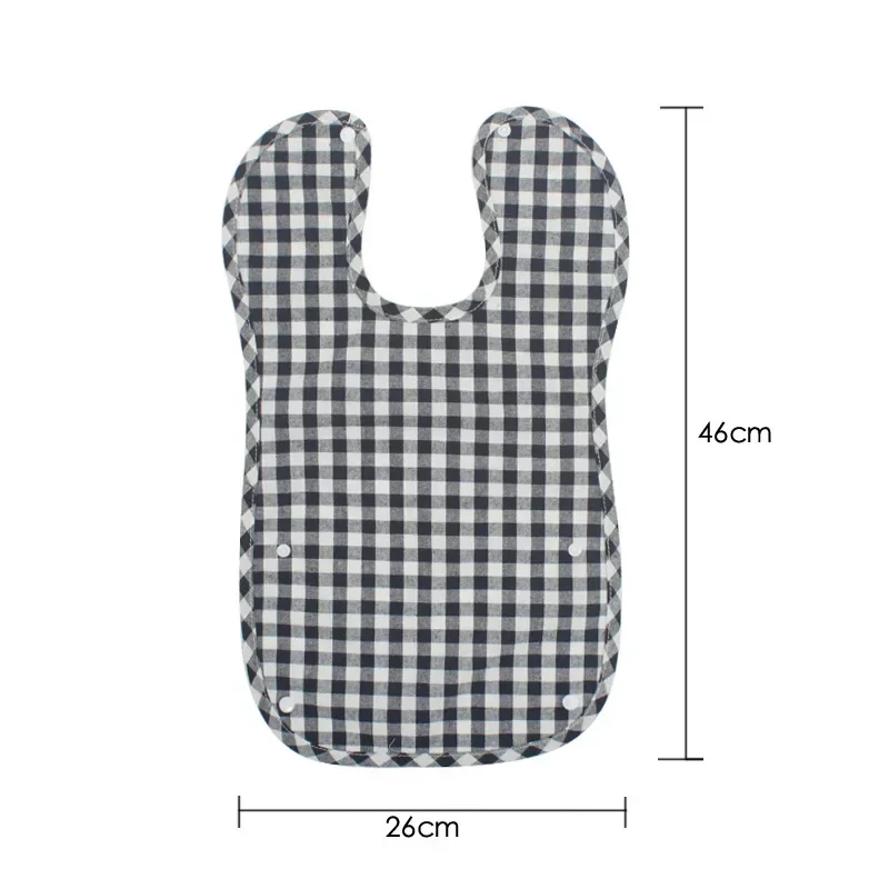 1 Pc Fashion Plaid Baby Waterproof Bibs Cotton Bib for Newborn Boys Girls Baby Saliva Rice Pocket Towel Child Supplies Stuff