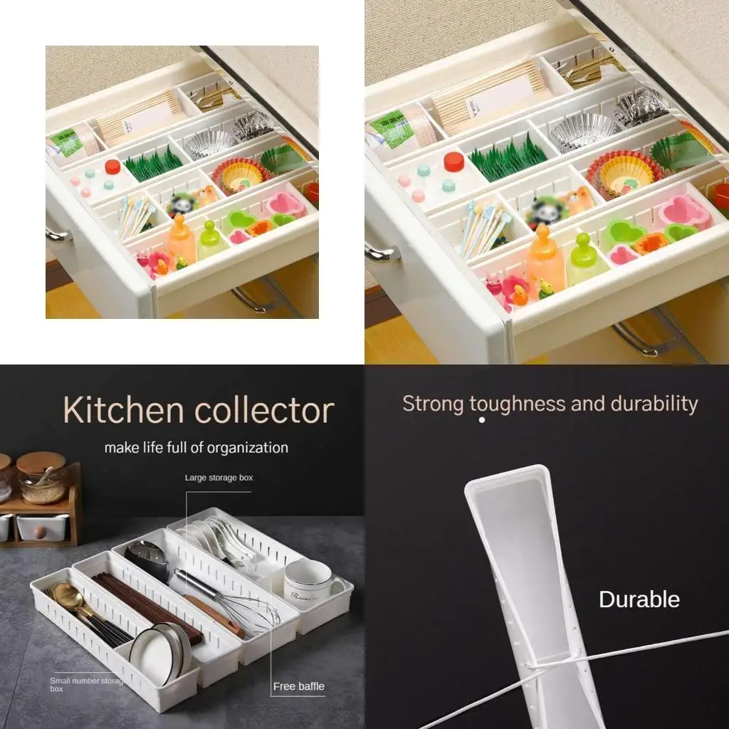 

G6KF Adjustable Desk Drawer Cabinet Dividers Storage Box Bin Partition Baffle for Case Tray for Home Bathroom Kitch