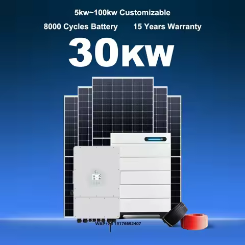 Complete Home Use Solar Power System 3kw 10kw 10kva 20kw 30kw Hybrid off Grid Solar Energy System with Solar Panel