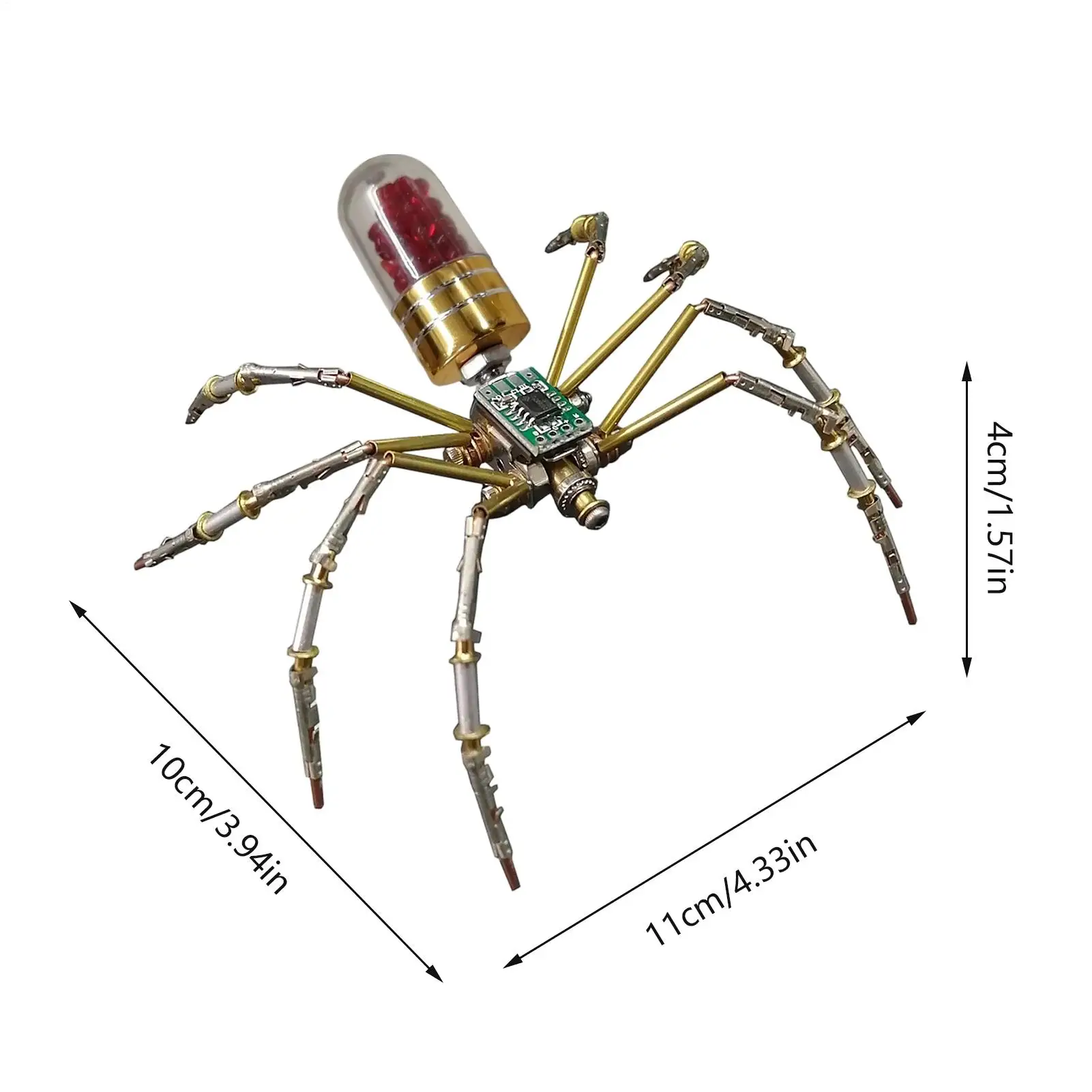 Steampunk Mechanisch Spider Model 3D Metaal Mechanisch Handgemaakt Bouwsets Spider Model Hobby Kit Voor Bordspel School