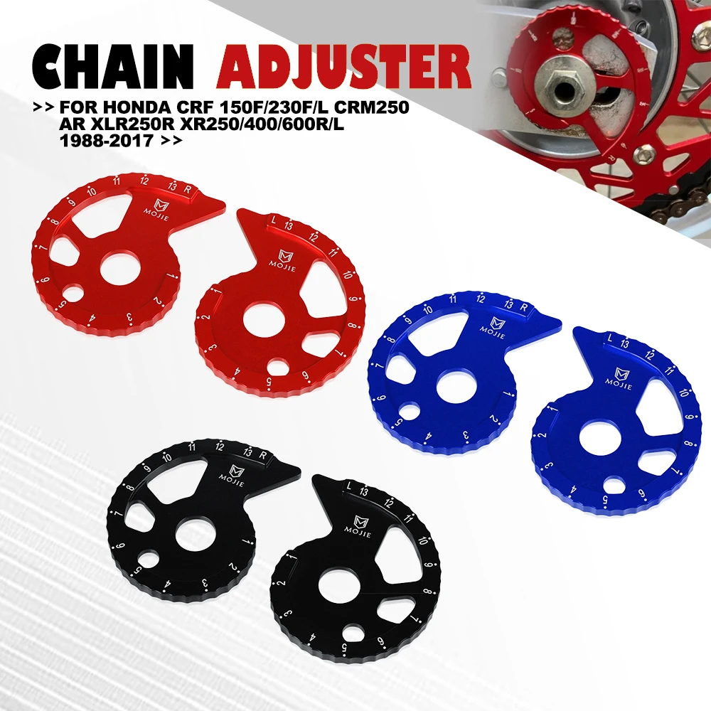 

For HONDA CRF 150F/230F/L CRM250 AR XLR250R XR250/400/600R/L 1988-2017 Motorcycle Chain Guide Adjuster Regulator Kit Accessories