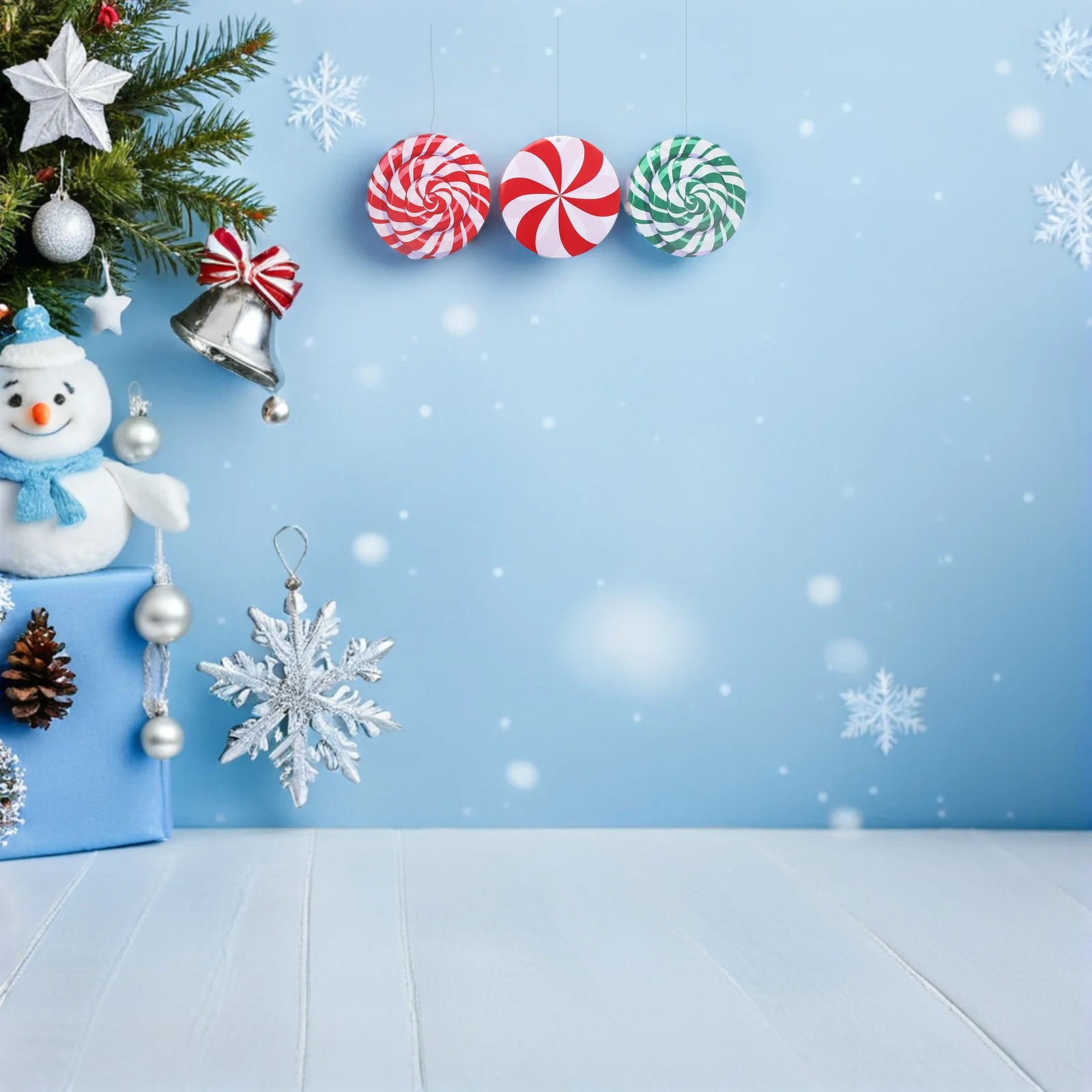 

12Pcs Christmas Lollipop Hanging Ornaments 17Cm Candy Pendants Xmas Tree Decorations Holiday Sweets Candy Ornaments Festive