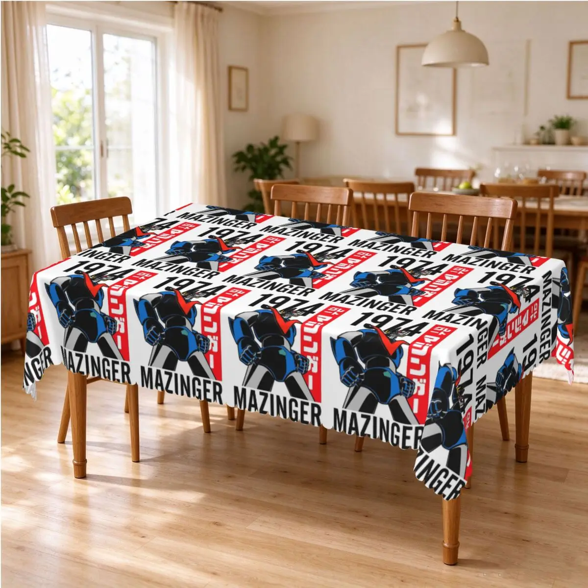Mazinger Z Mad Robot Grendizer Anime Manga Tablecloth Restaurant Kitchen Rectangular Tablecloth Party Outdoor Dining Table Cover