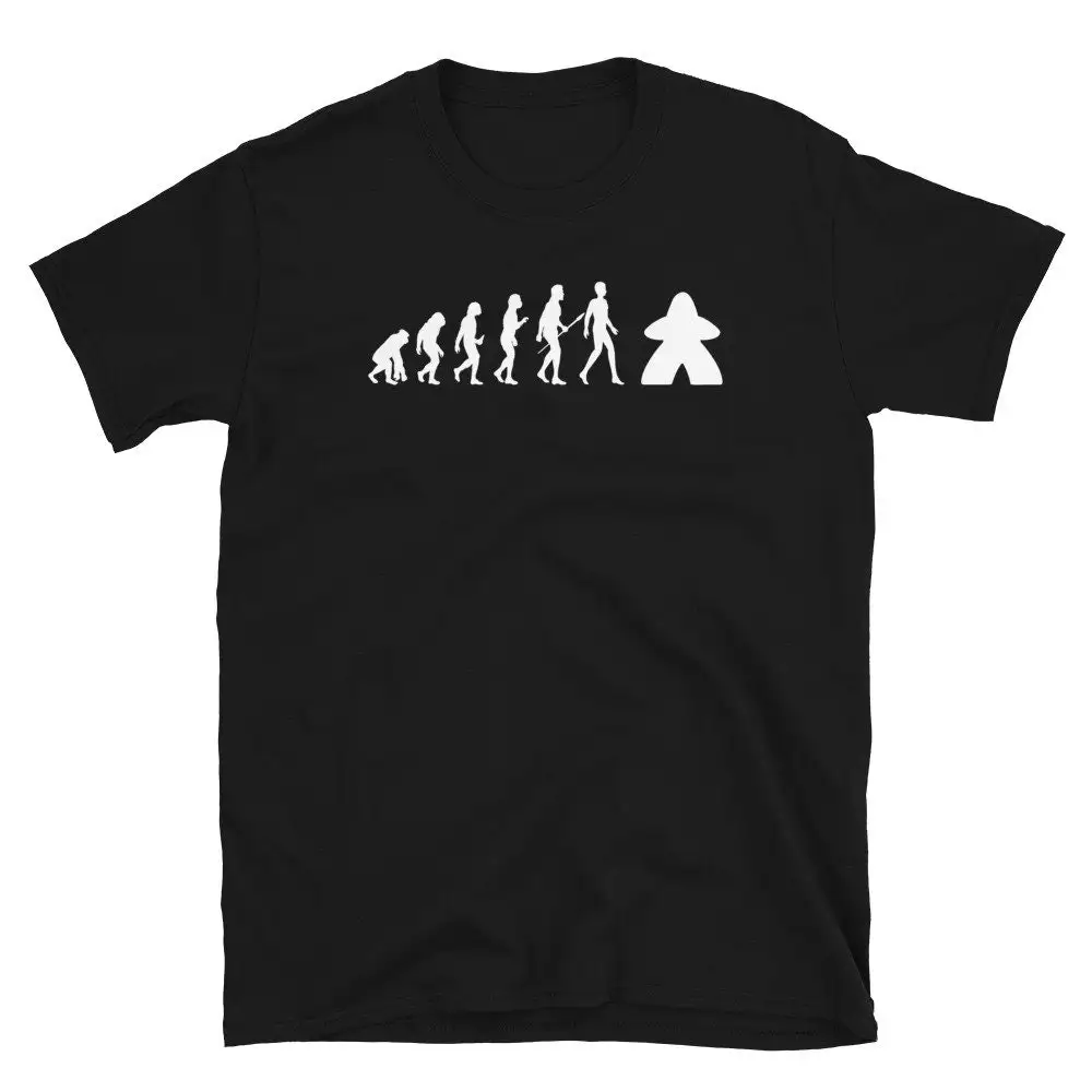 evolution to the meeple funny board game design or for lovers and fans of work replacement games geek on fleek home nerd T shirt