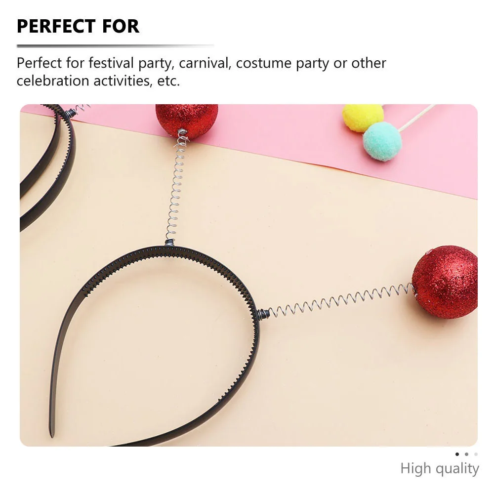 

9Pcs Decorative Party Hair Hoops Foam Ball Headwear Prop for Carnival Festival Costume Celebration Unique Accessory