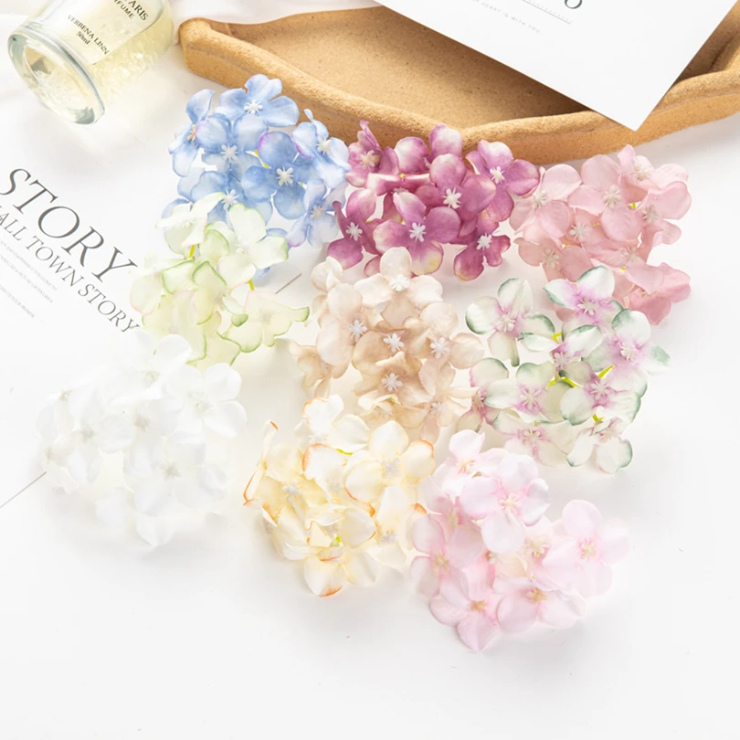 Künstliche Seiden-Hortensien Hochwertige Hochzeitskränze Brautstrauß DIY Geschenk Heim Zimmer Büro Party Bestseller Dekorationen