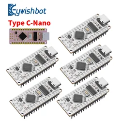 부트로더 호환 컨트롤러 포함 C타입 나노 V3, 아두이노 CH340 USB 드라이버, 16Mhz ATMEGA328P 화이트 핑크, 1-5 개