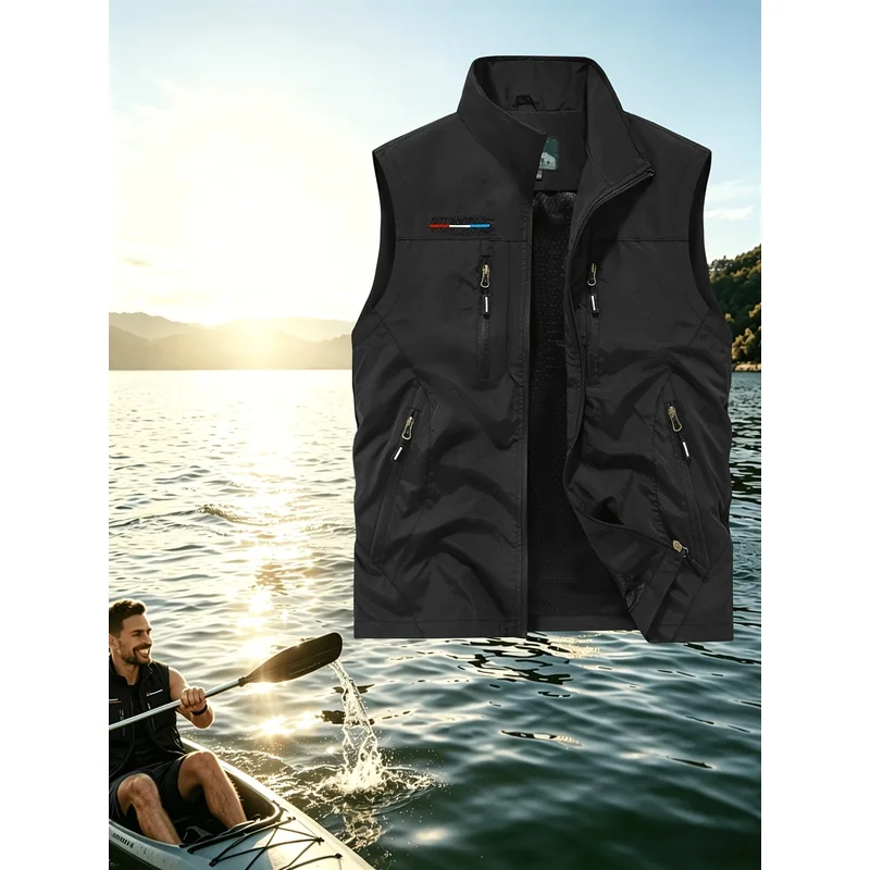 Biker Vest With Men's Casual Outdoor Sports Breathable Jacket Fashion Fishing Sleeveless Woman Vests Tactical