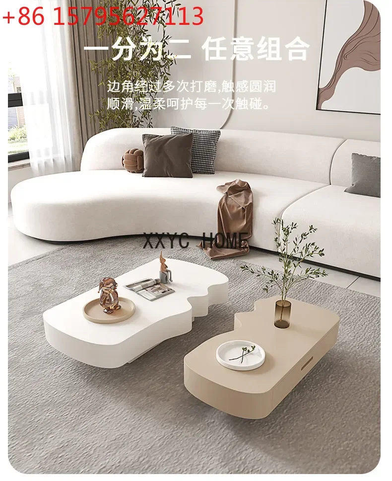 

Suspension Tea Table Combination Living Room Home Modern Minimalist Two Colors Tea Table