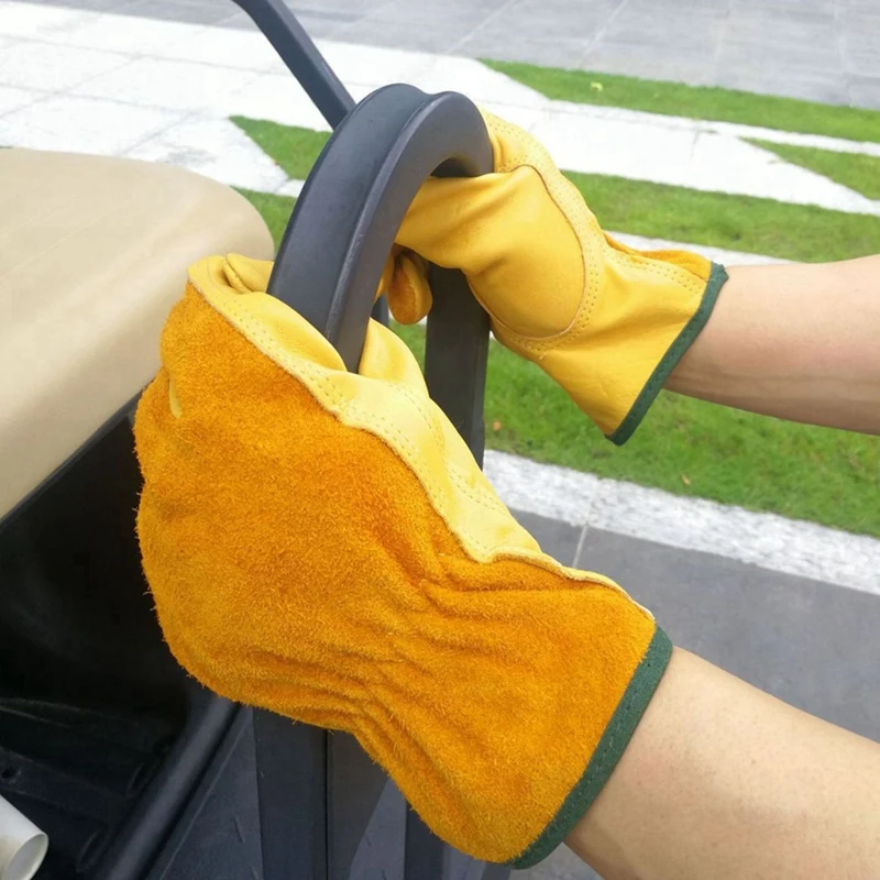 Labor Protection Gloves Breathable Non-Slip And Wear-Resistant Construction Site Protection Gloves Cowhide Weldinggloves