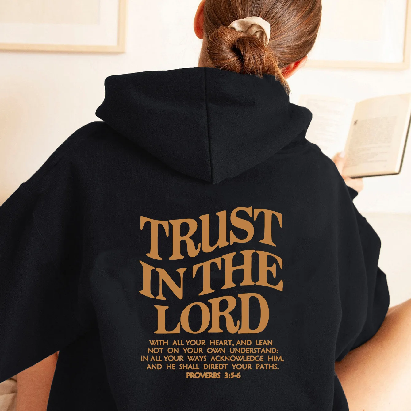 Autumn Spring Trend Letter Print Christian Hoodie for Women Casual Comfortable Warm Tops Oversize Sweatshirt Female Clothes