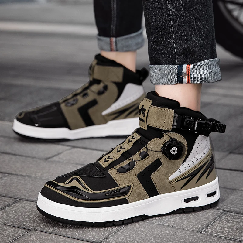 

Motorcycle Tactical Boots Off-road Motorcycle Riding Off-road Casual Men's Shoes Windproof and Calf Height Shoes Protectiveshoes