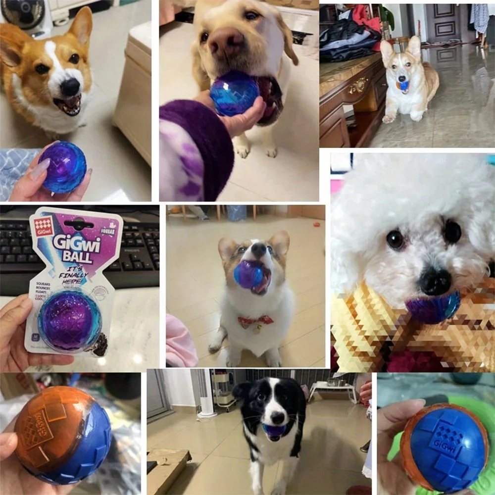Unzerbrechlicher Gummi-Quietschball für Hunde – Langlebig, Federnd & Robust für Outdoor-Spiele, Perfekt Größe für Kleine & Große Hunderassen – Detail 11