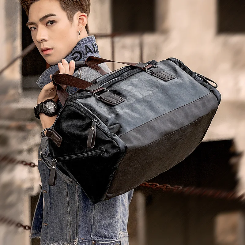 Leisure Business Fitness Travel Pu Leather Large Capacity Single Shoulder Crossbody Handbag Bag for Men